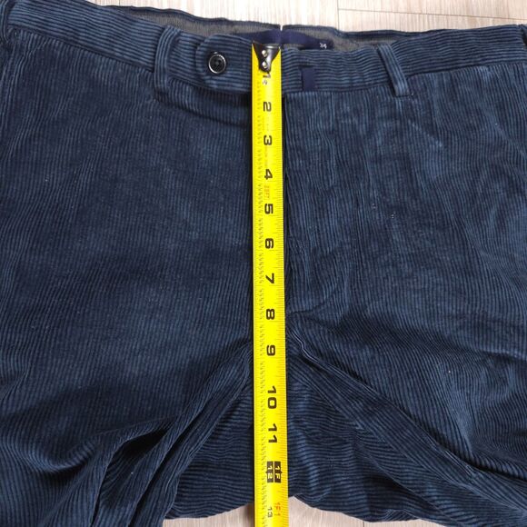 Incotex Venezia 1951 Corduroy Pants Men’s 34x31 Blue Cotton Cashmere Blend - Picture 12 of 16